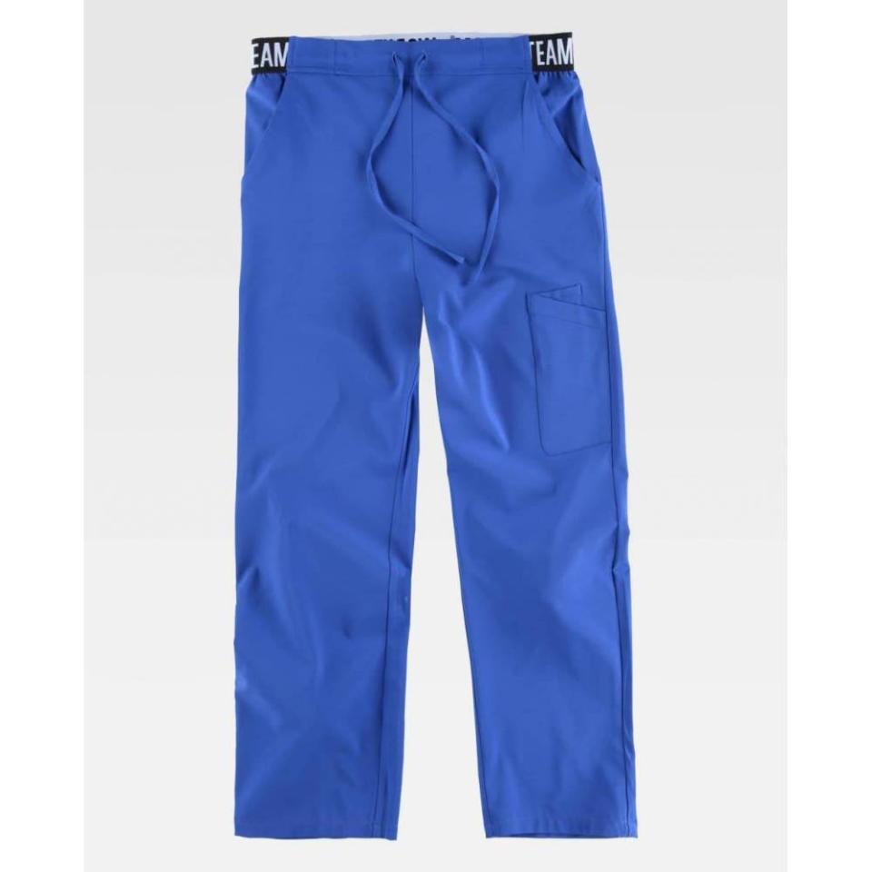 Pantalone multitasche (bianco, blu)