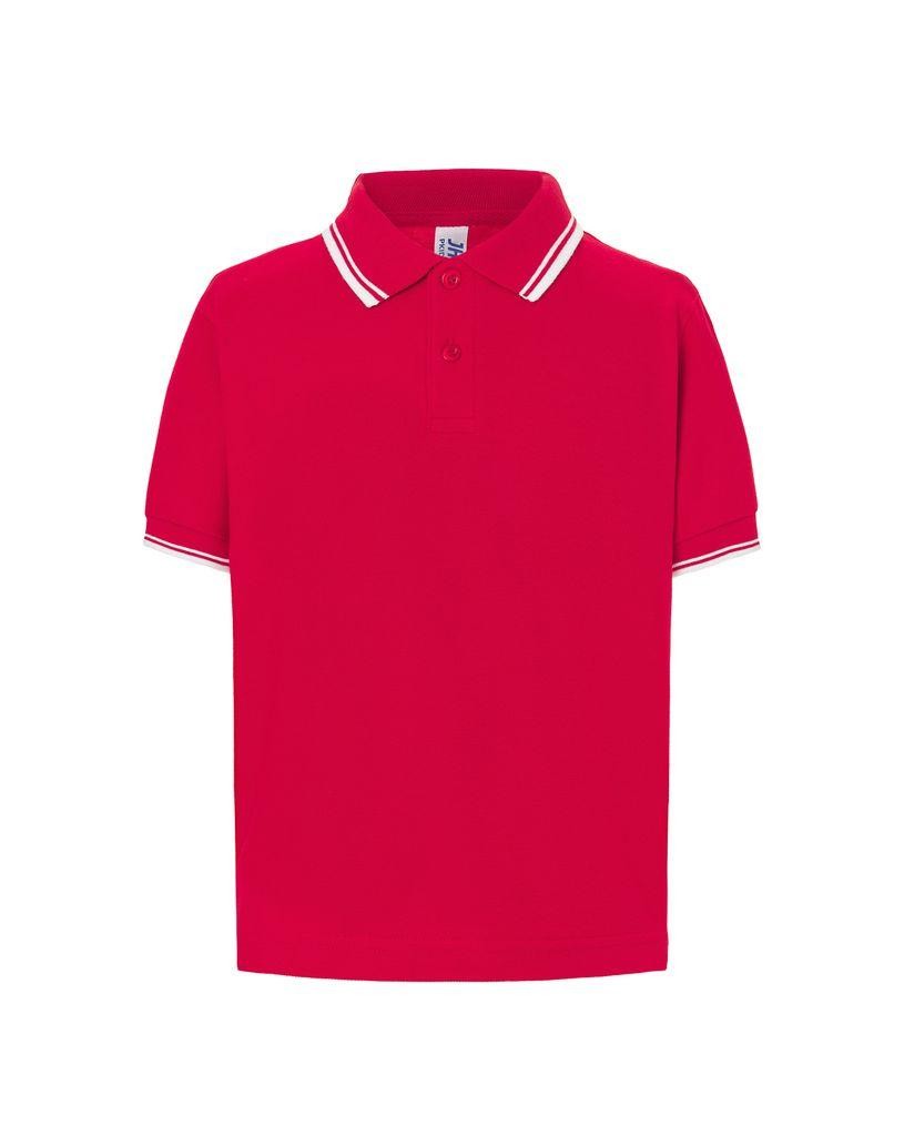 Polo manica corta JHK dettaglio righe colletto - maniche