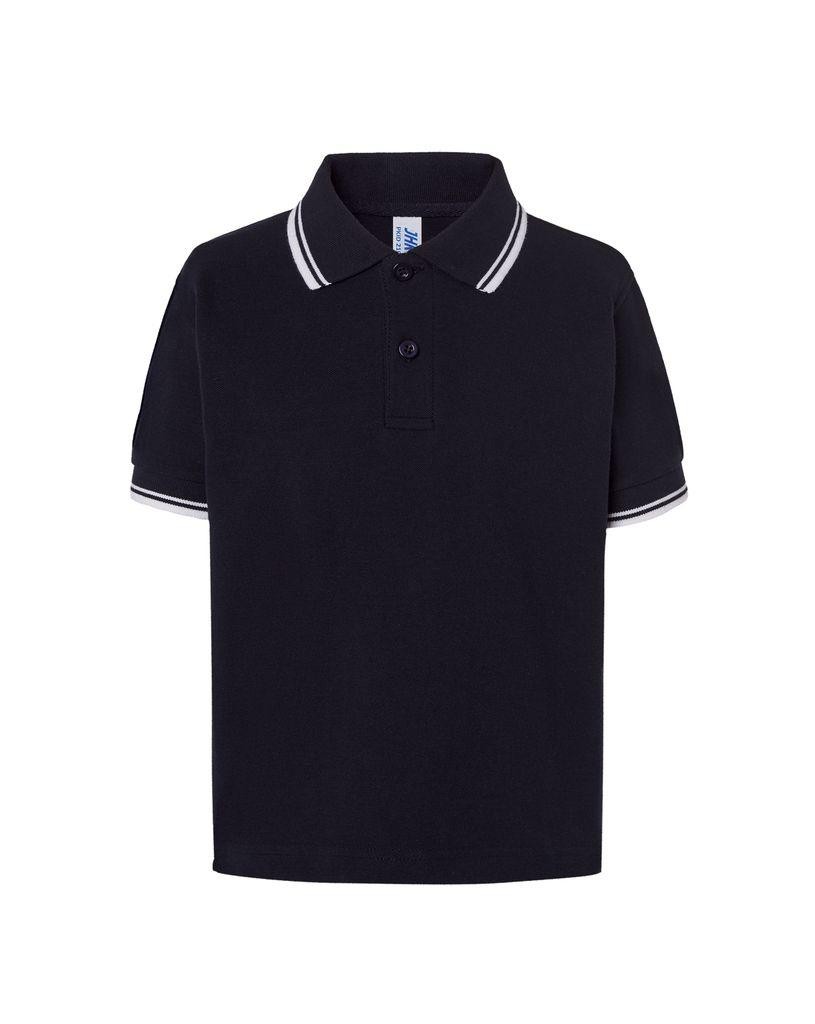 Polo manica corta JHK dettaglio righe colletto - maniche
