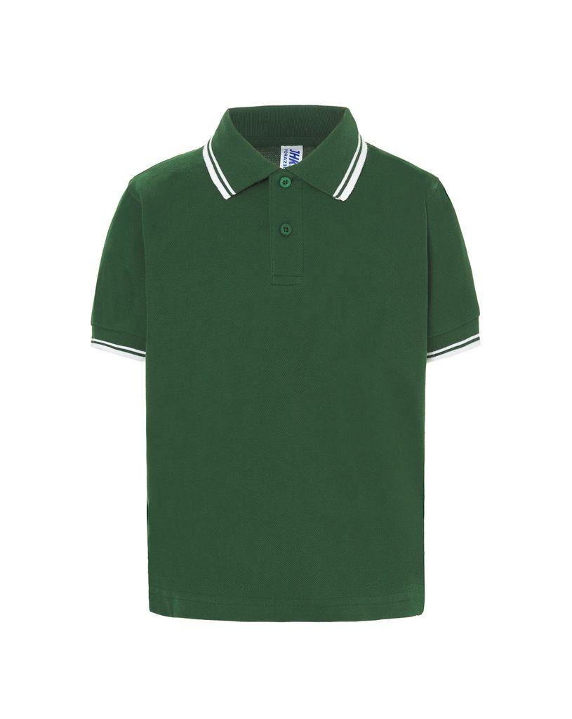 Polo manica corta JHK dettaglio righe colletto - maniche