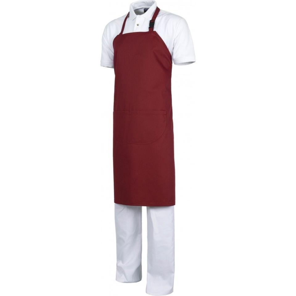 Grembiule lungo bordeaux/nero