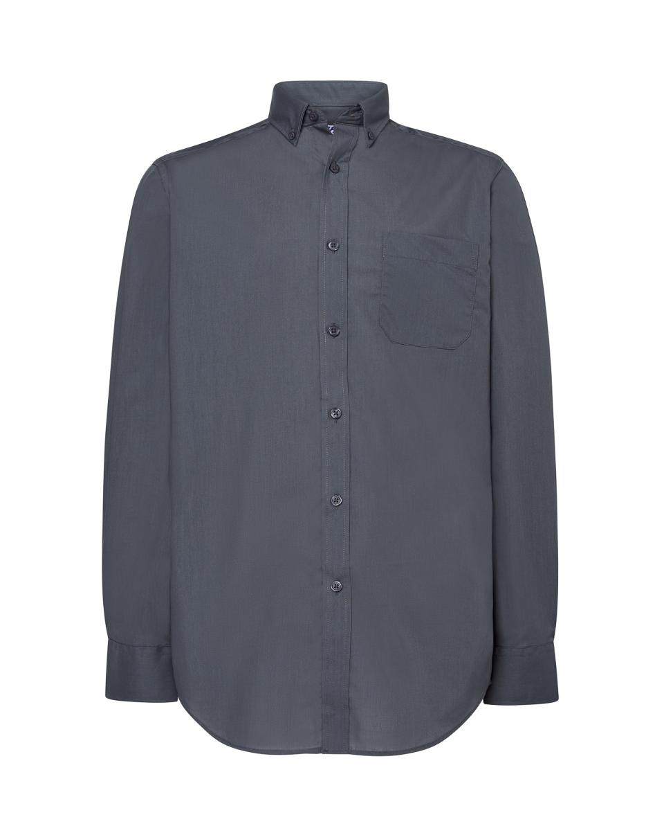 Camicia popeline uomo maniche lunghe