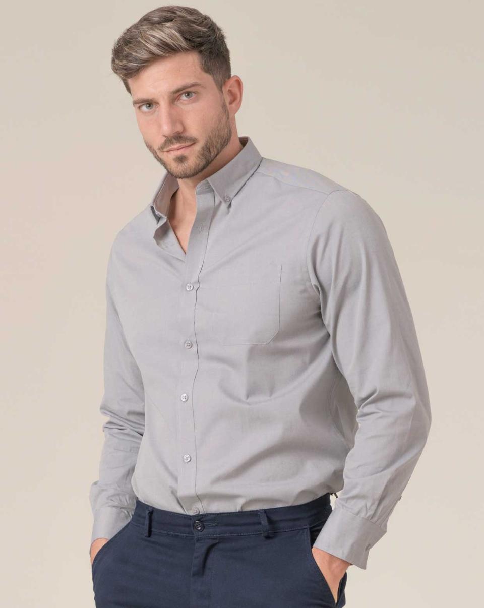 Camicia cotone uomo maniche lunghe