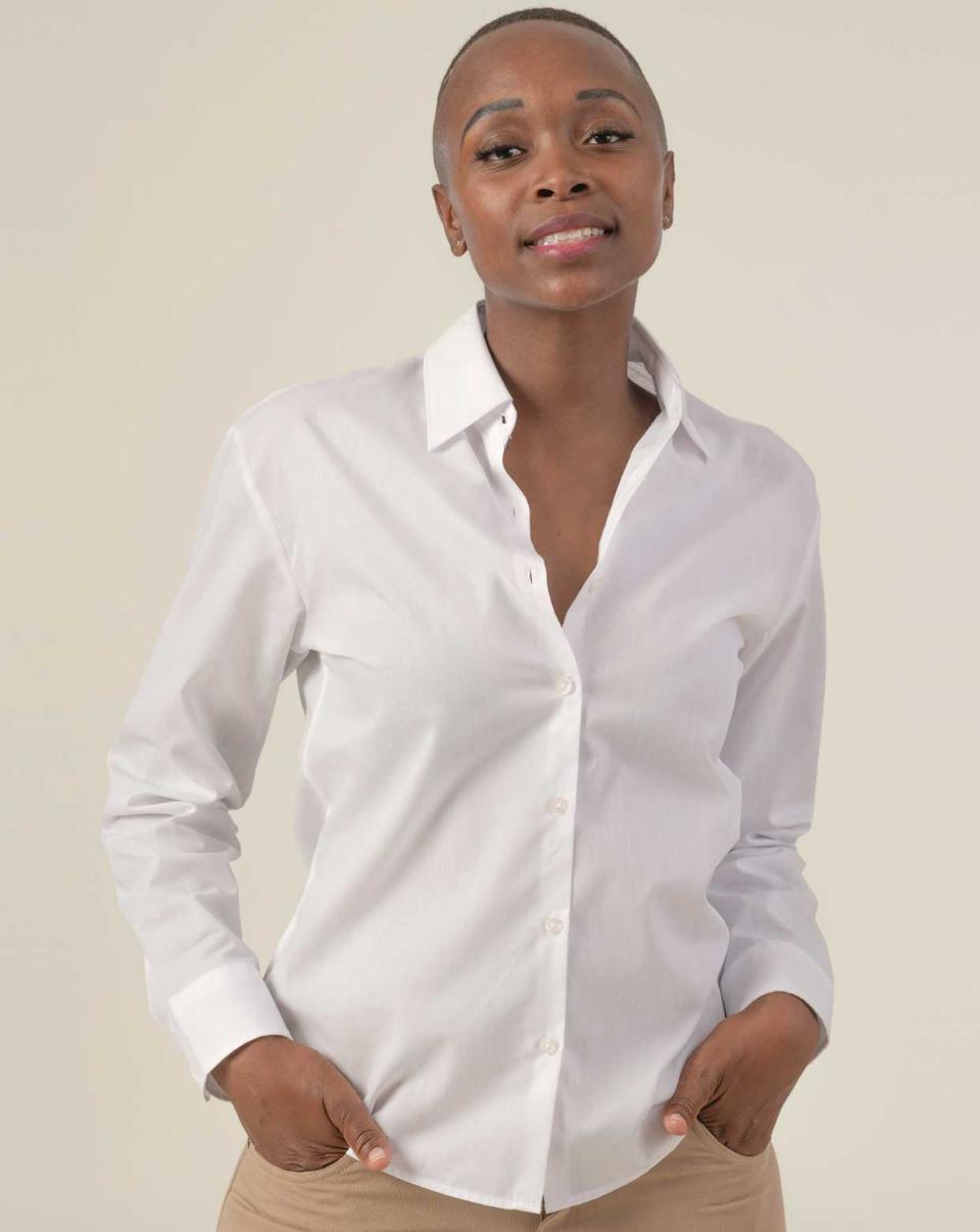 Camicia cotone donna maniche lunghe