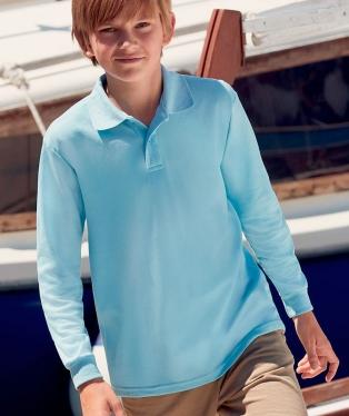 Polo bambino FRUIT OF THE LOOM maniche lunghe