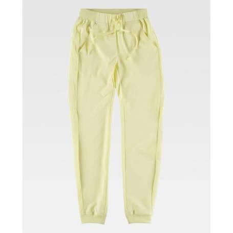 Pantalone donna con elastico su vita e caviglie