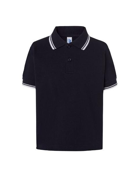 Polo manica corta JHK dettaglio righe colletto - maniche