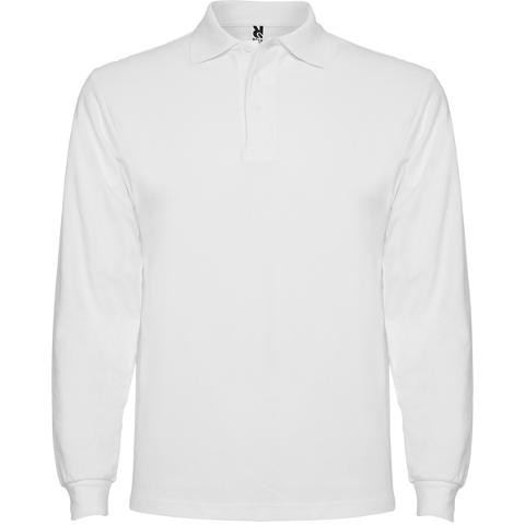 Polo bianca manica lunga bambino 100% cotone (3 bottoni) ROLY CASUAL