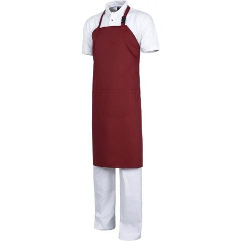Grembiule lungo bordeaux/nero