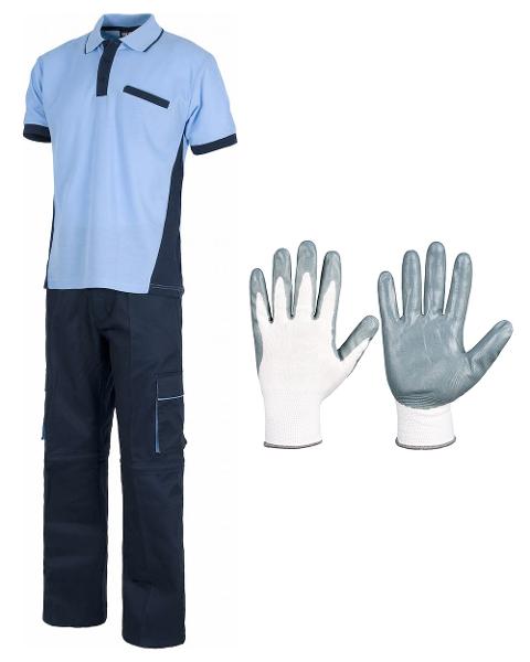 Tuta da lavoro estiva con guanti