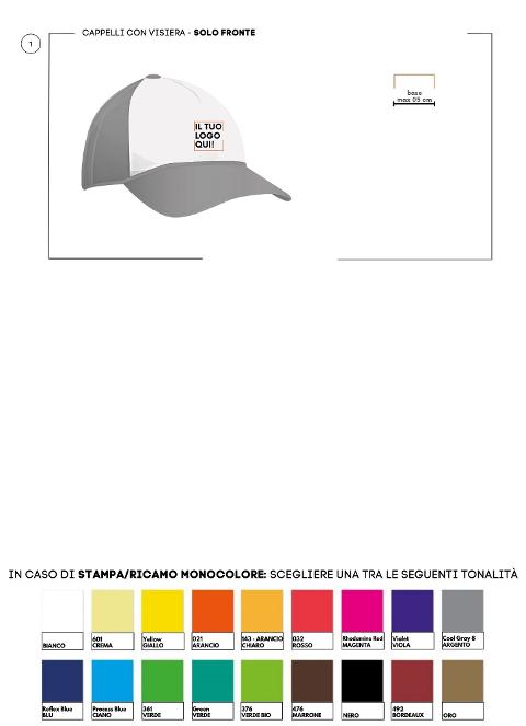 Coppola cappello unisex personalizzata