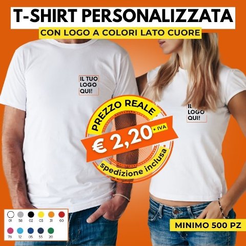 INGROSSO TSHIRT PERSONALIZZATE ROLY (10 COLORI)