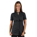 Casacca da lavoro donna con dettaglio lurex bicolore con bottoni (100% poliestere)