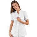 Casacca da lavoro donna con dettaglio lurex bicolore con bottoni (100% poliestere)