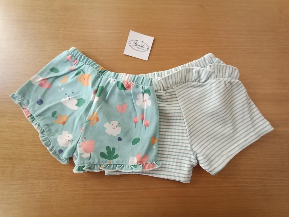 Set 2 pantaloncini in cotone Turchese Mayoral