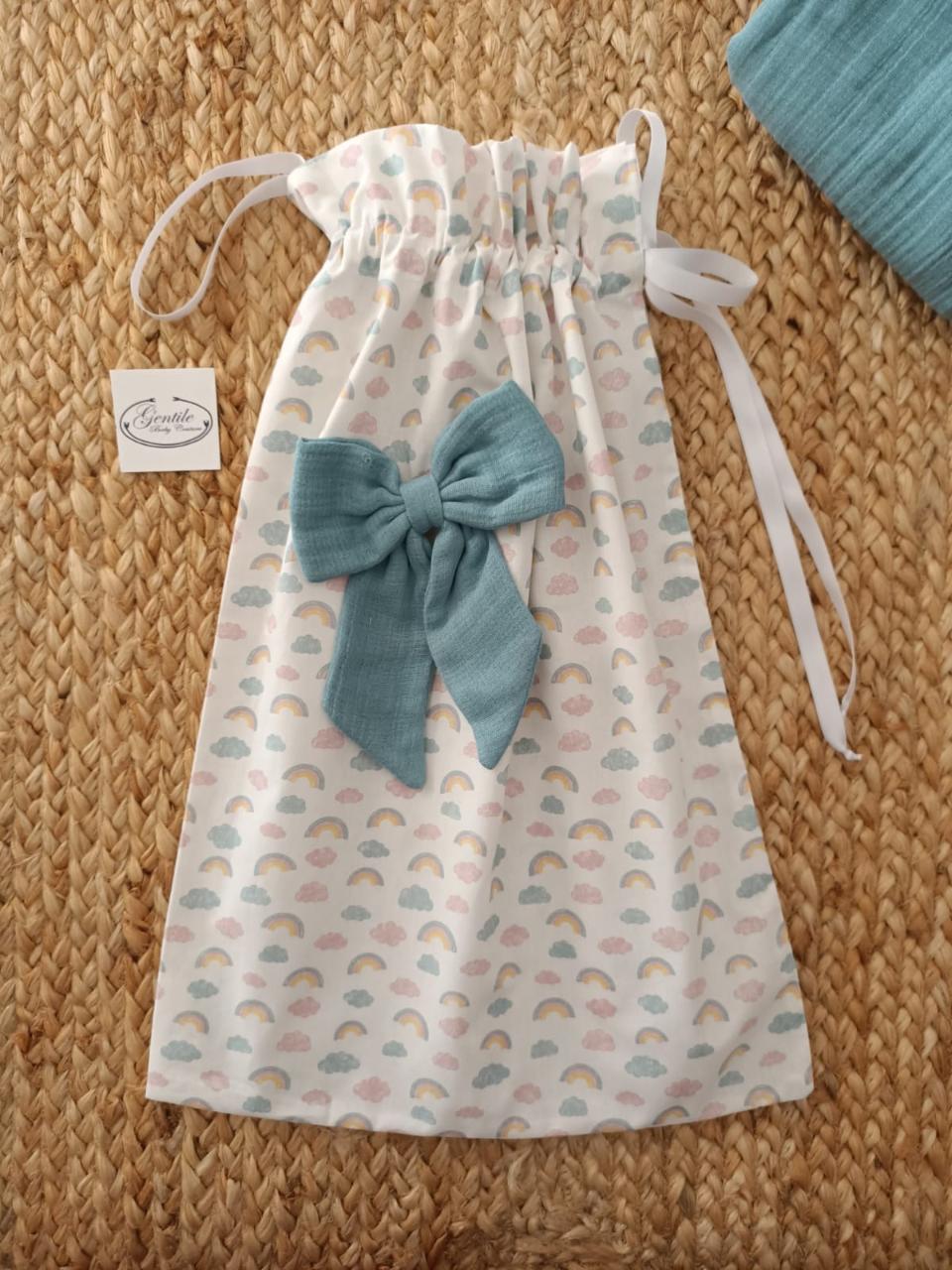 Sacca nursery con fiocchetto Gentile Baby Couture