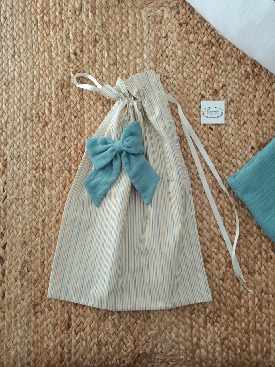 Sacca nursery con fiocchetto Gentile Baby Couture