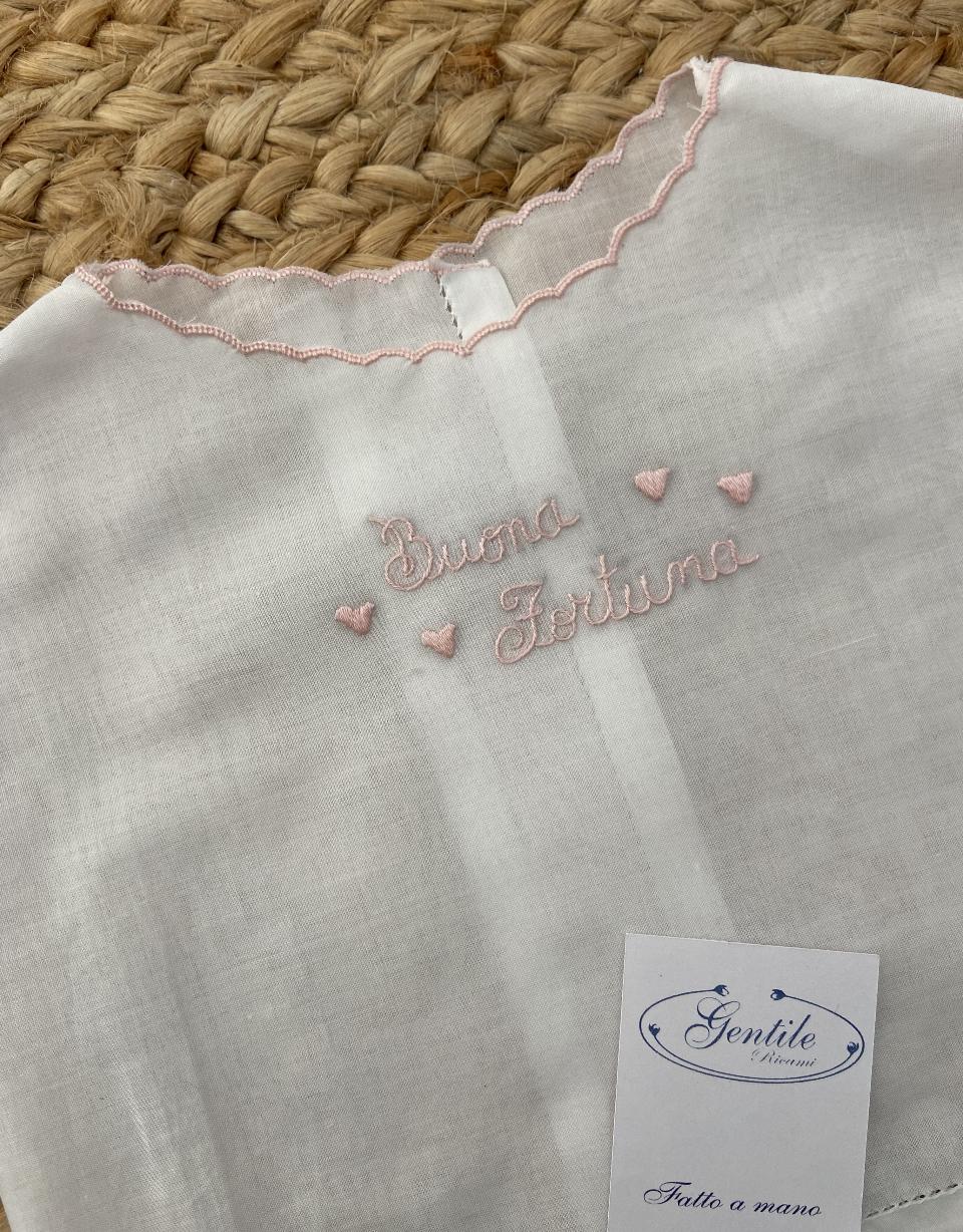 Camicina della Fortuna Gentile Baby Couture smanicata