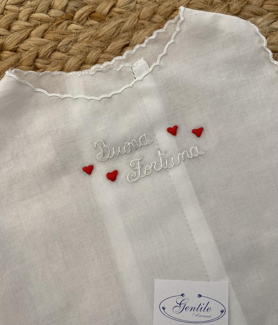 Camicina della Fortuna Gentile Baby Couture smanicata
