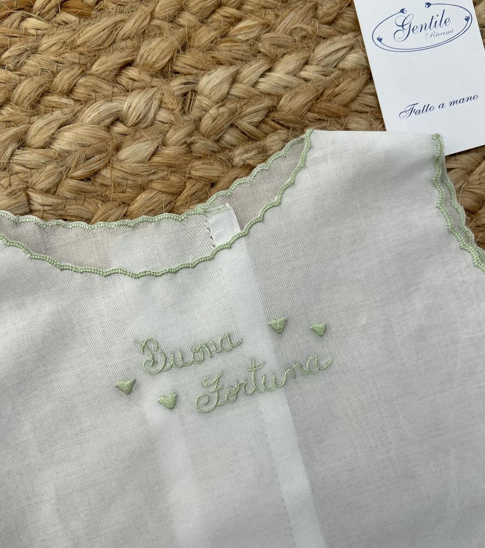 Camicina della Fortuna Gentile Baby Couture smanicata