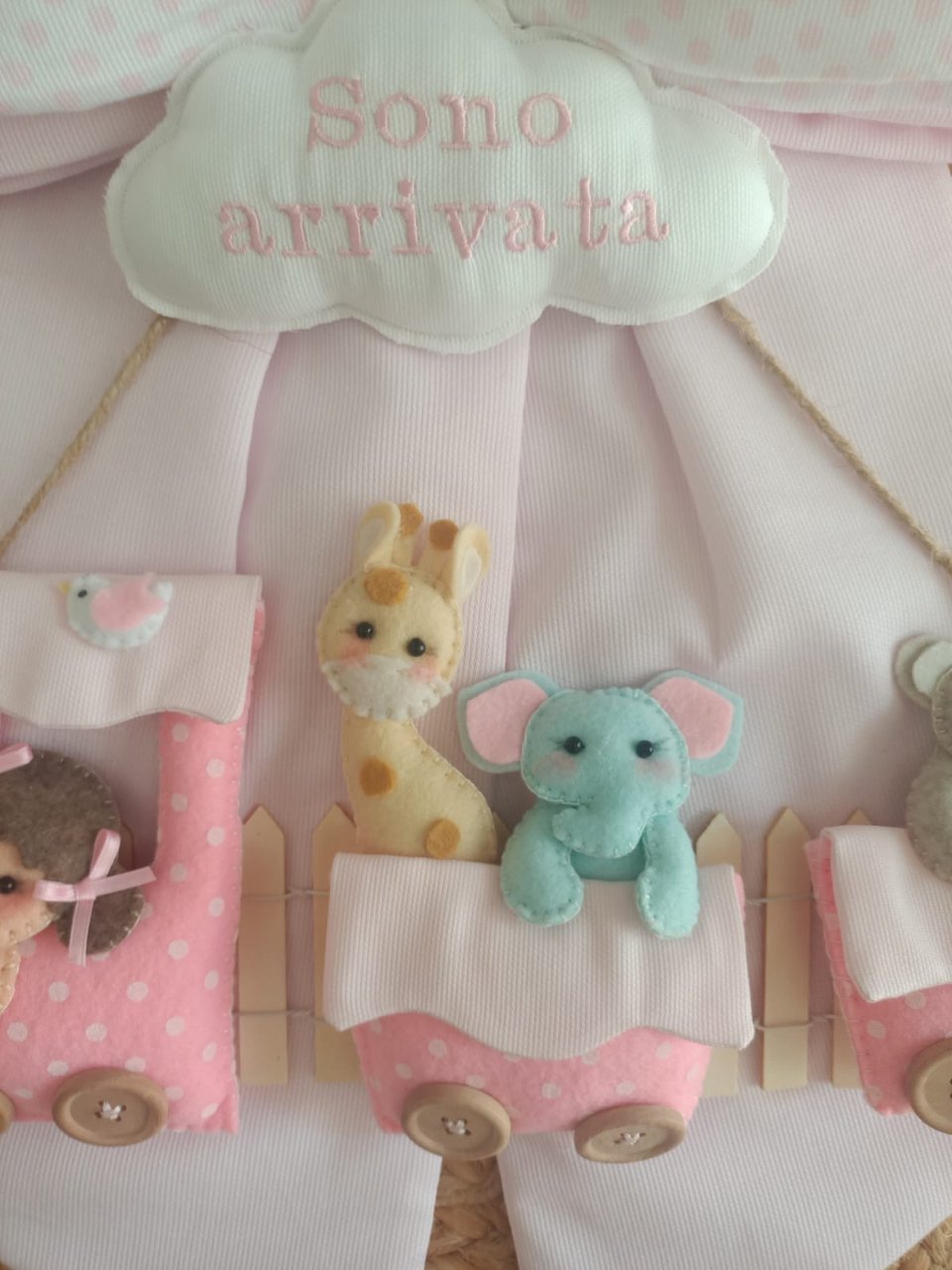 Fiocco trenino con animali art.16 Gentile Baby Couture