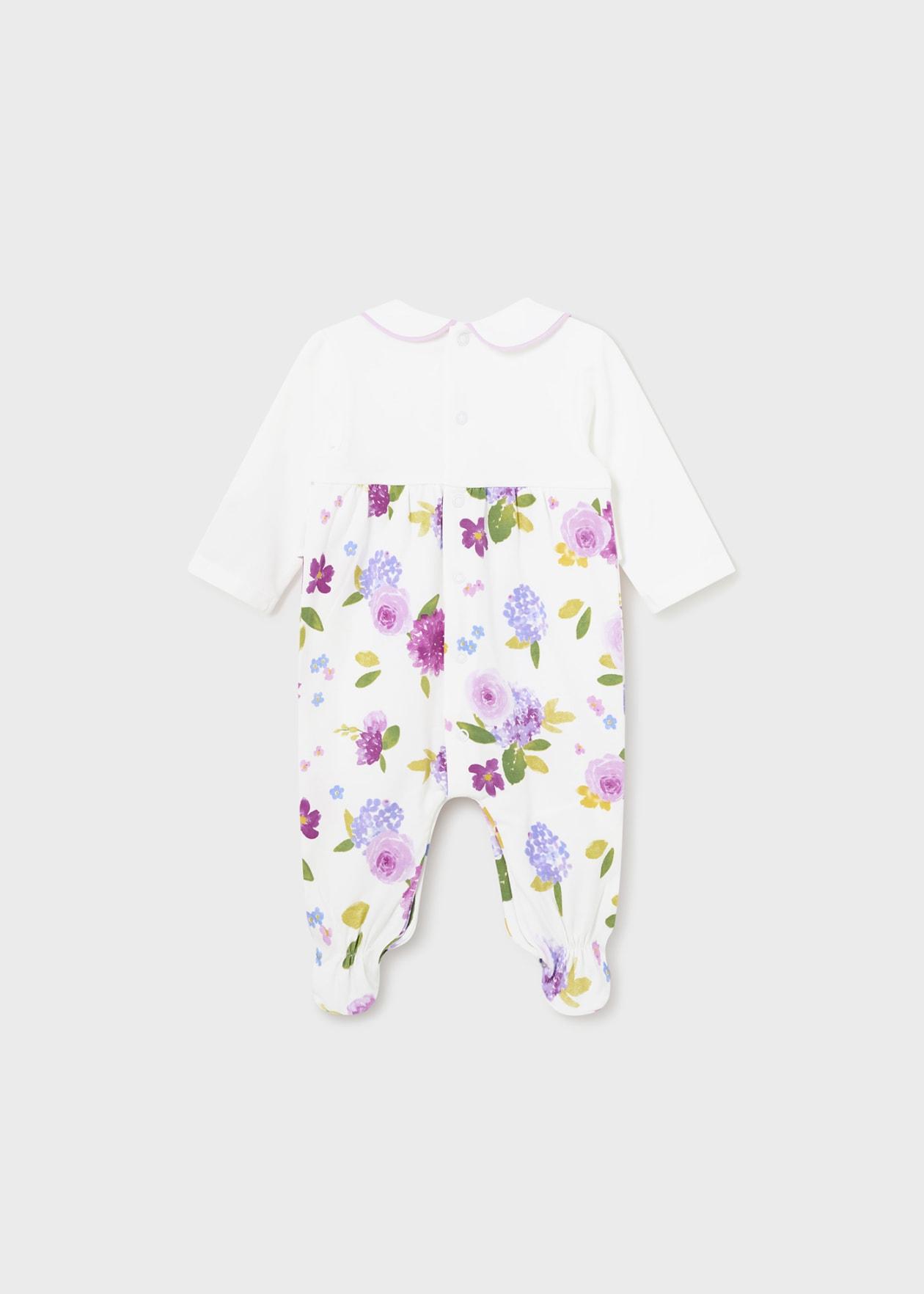 Tutina in jersey di cotone fantasia fiori Mayoral 1705