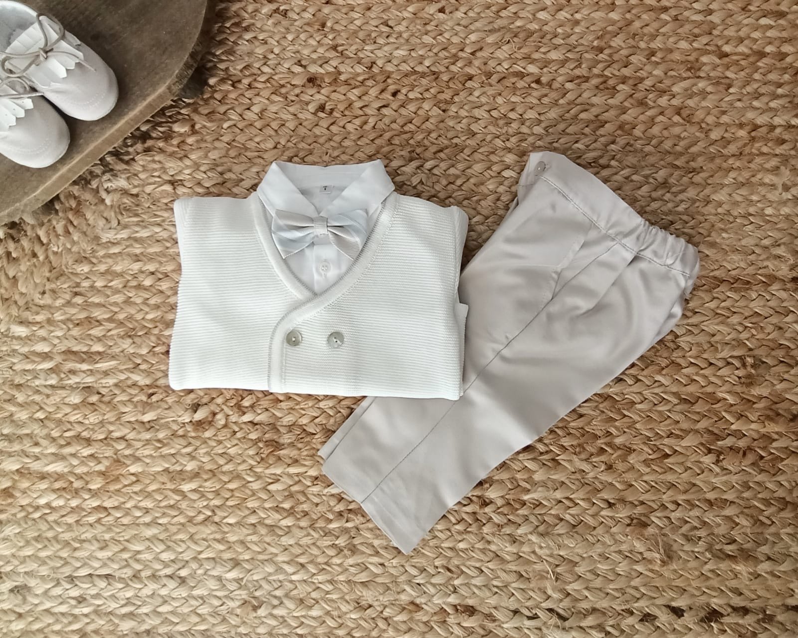 Completo 4 pezzi elegante Panna / Fango Marlù