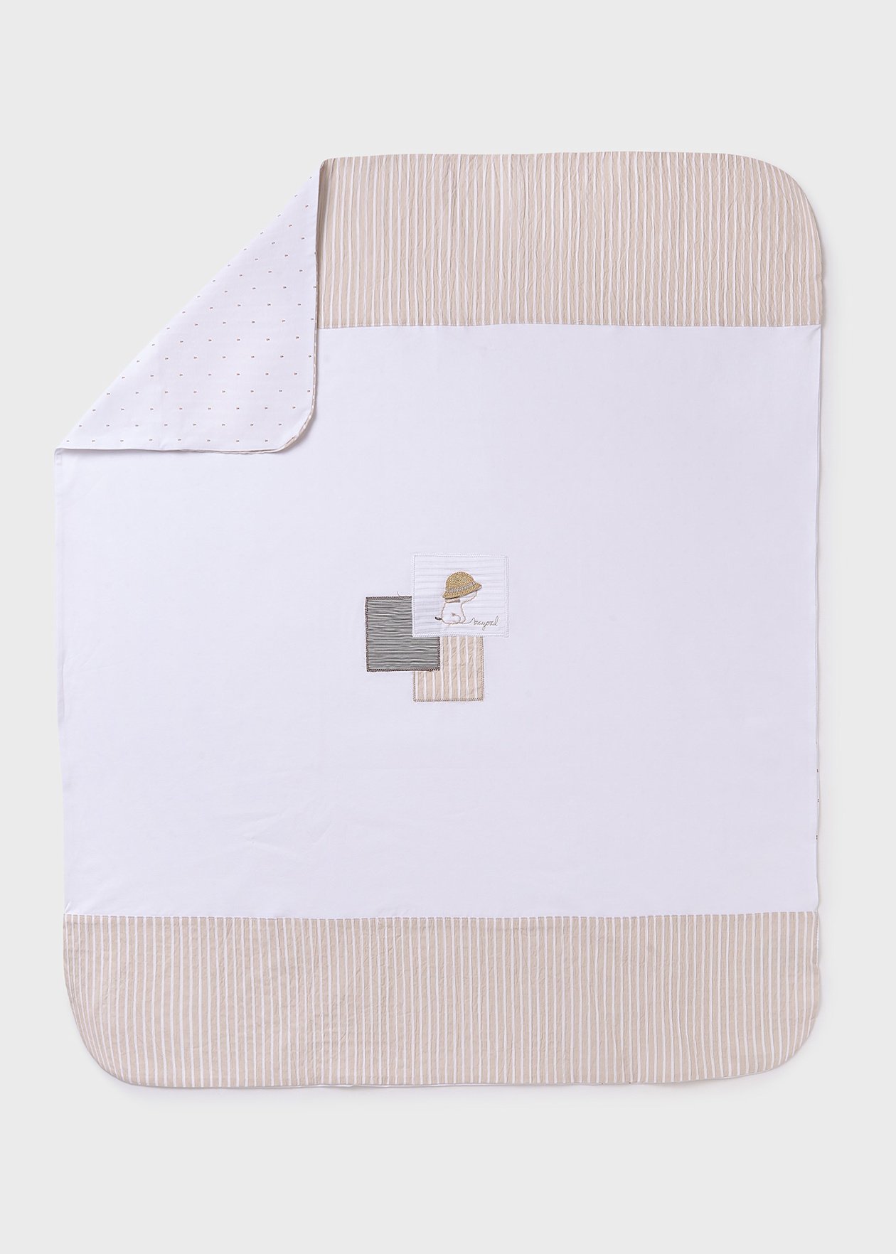 Copertina per carrozzina in jersey di cotone Bianco / Beige Mayoral