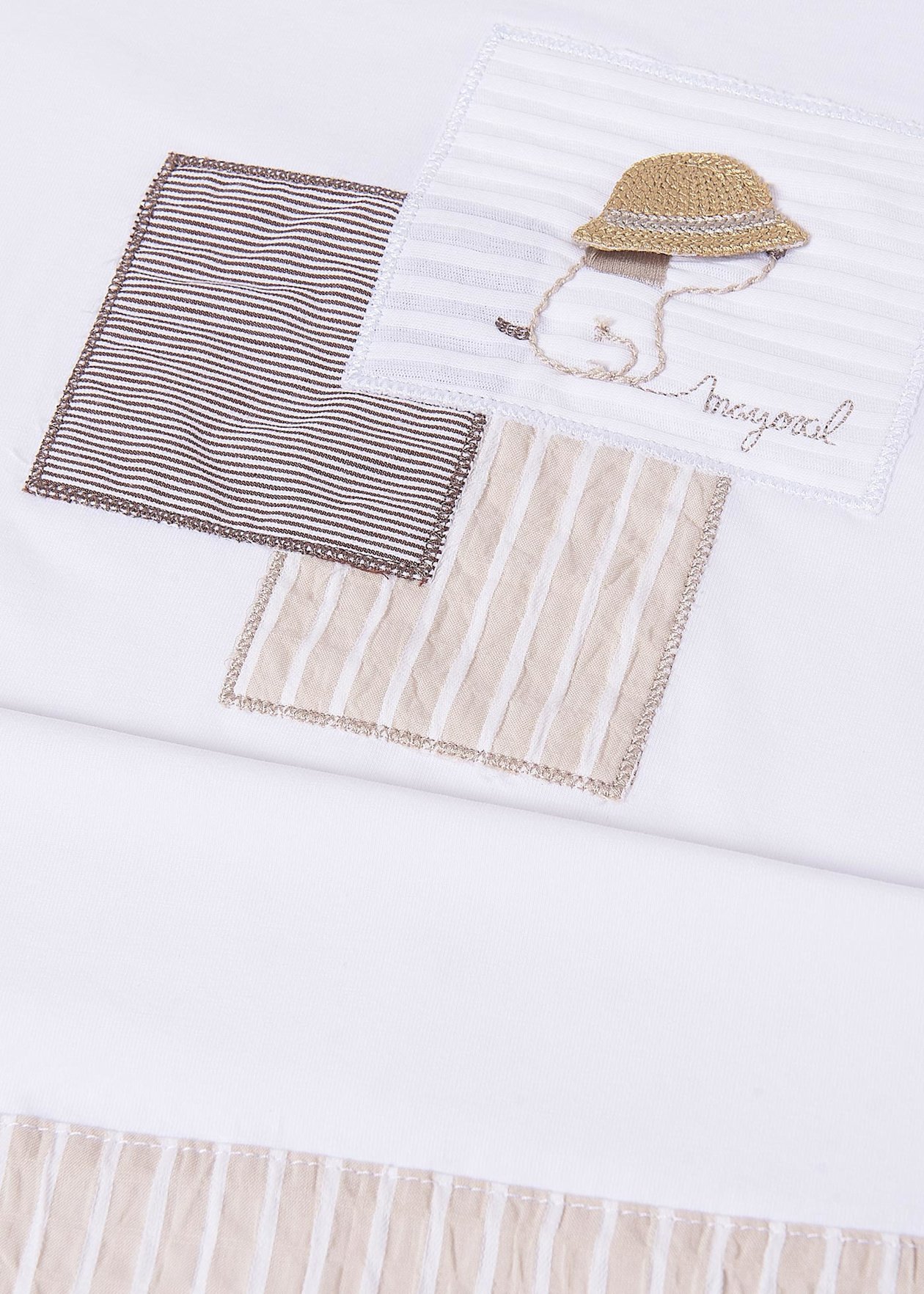 Copertina per carrozzina in jersey di cotone Bianco / Beige Mayoral