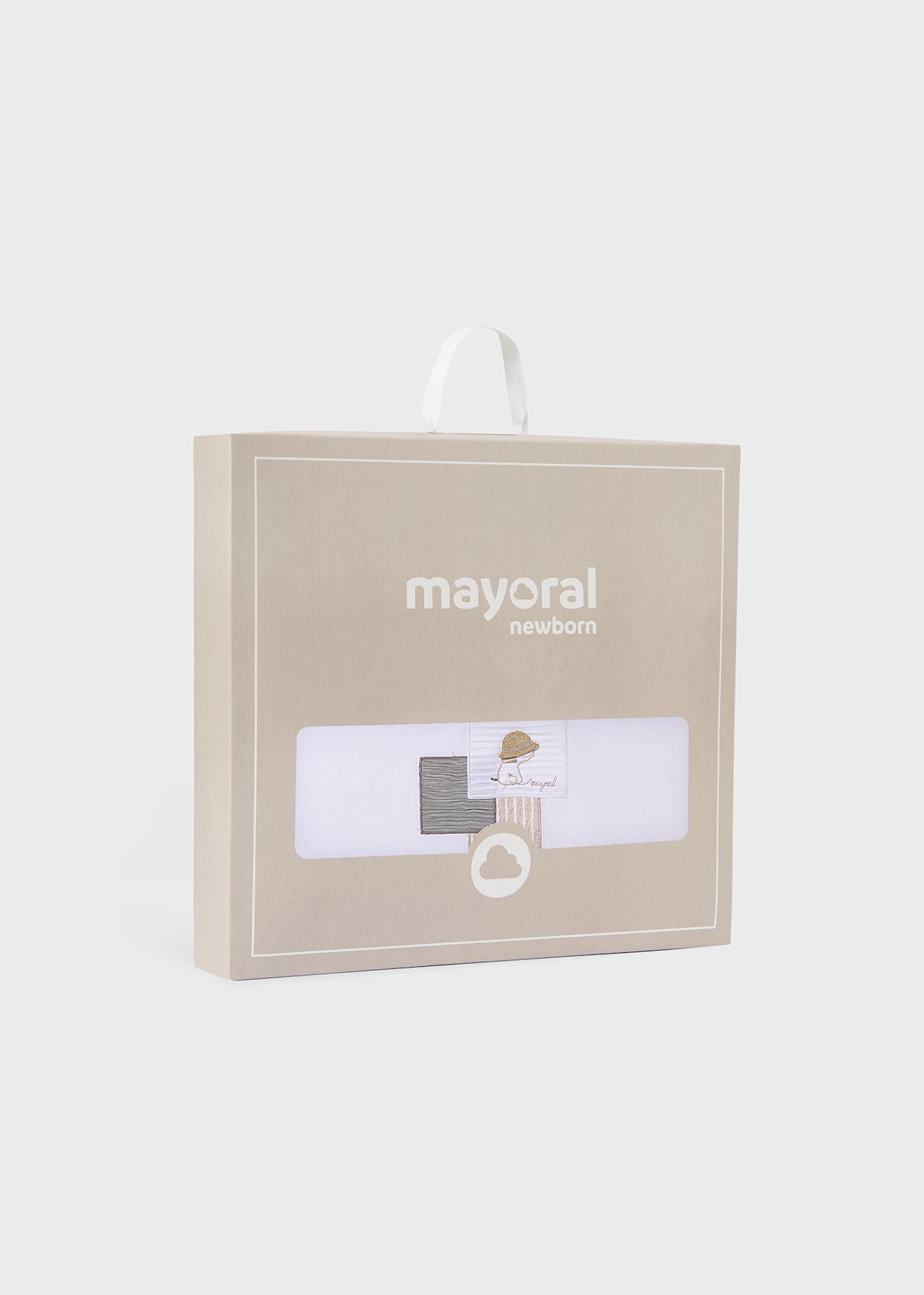 Copertina per carrozzina in jersey di cotone Bianco / Beige Mayoral