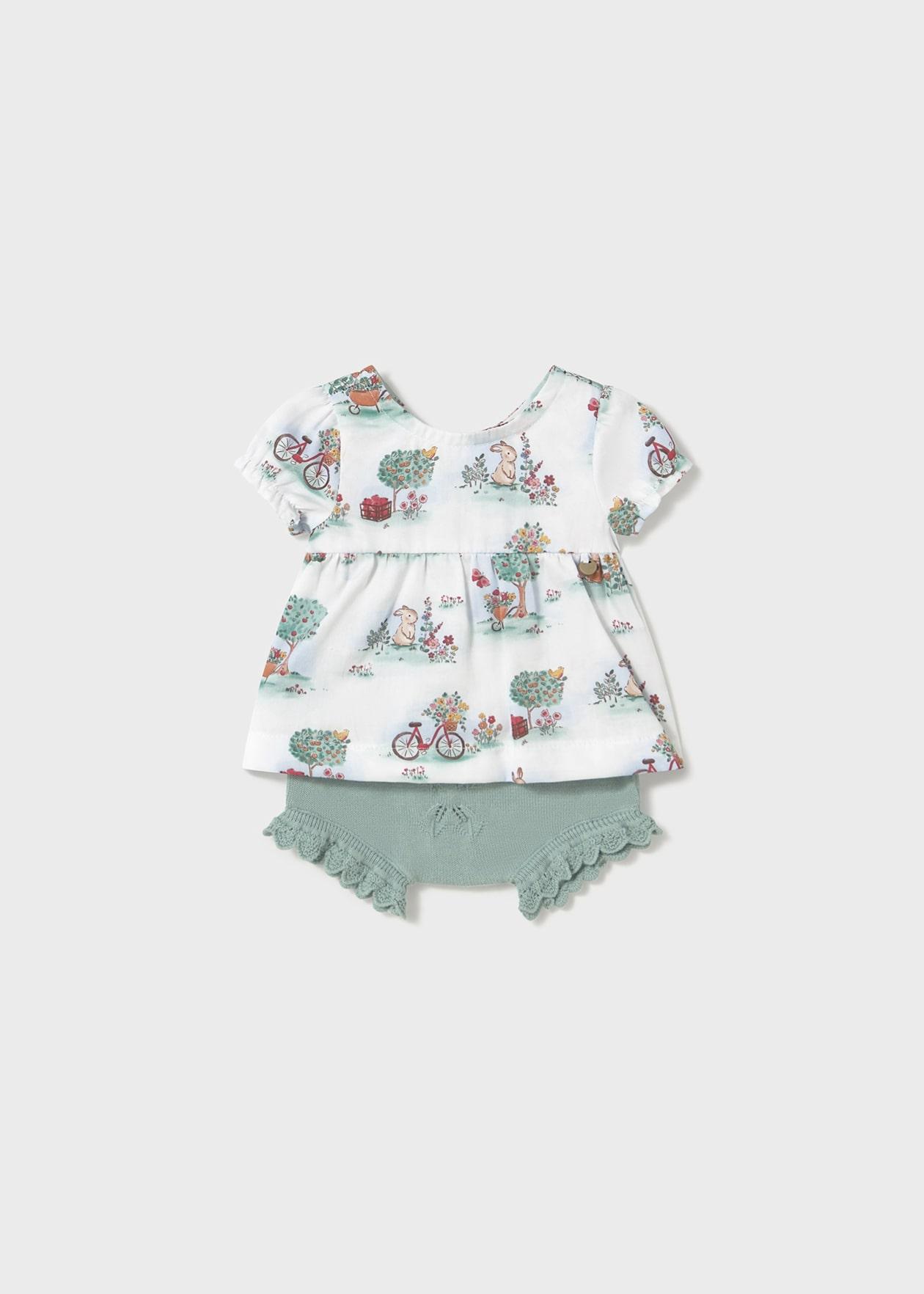 Completo 2 pezzi in puro cotone Menta Mayoral