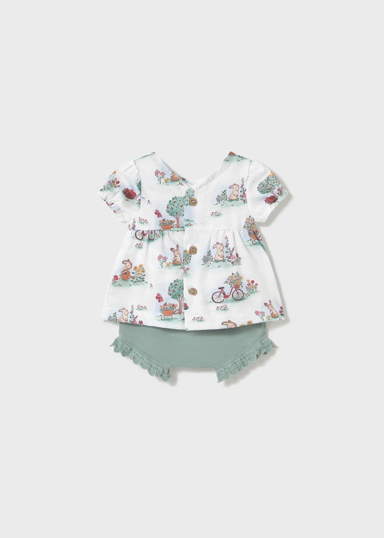 Completo 2 pezzi in puro cotone Menta Mayoral