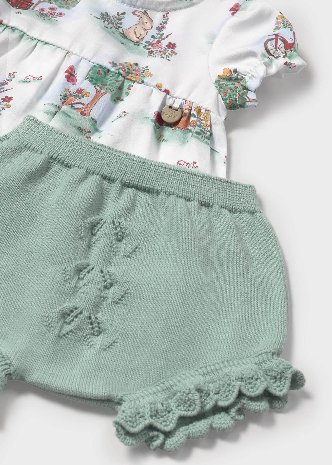 Completo 2 pezzi in puro cotone Menta Mayoral