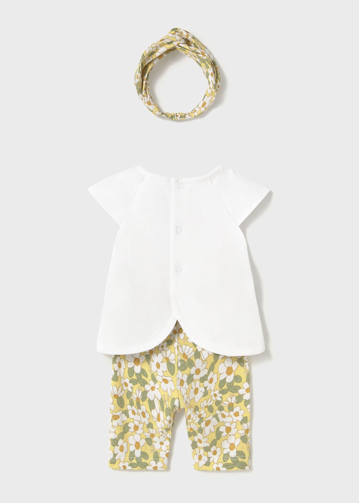 Completo 3 pezzi Bianco / Giallo Mayoral