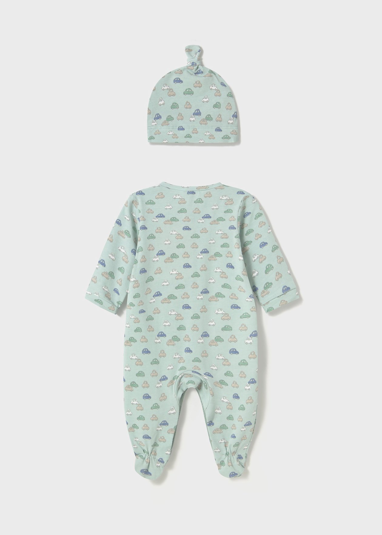 Tutina in jersey di cotone con cappellino Verde Mayoral