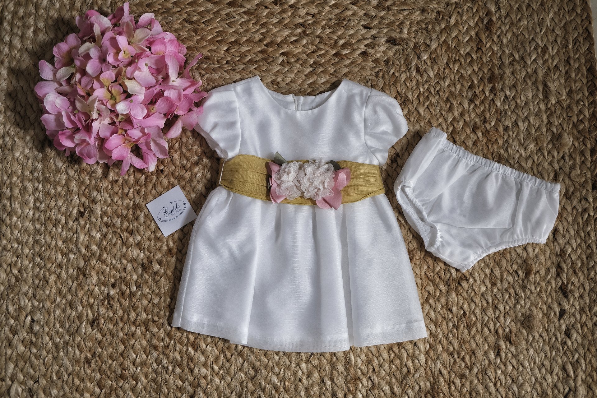 Abito elegante con cintura e culotte Bianco Mayoral
