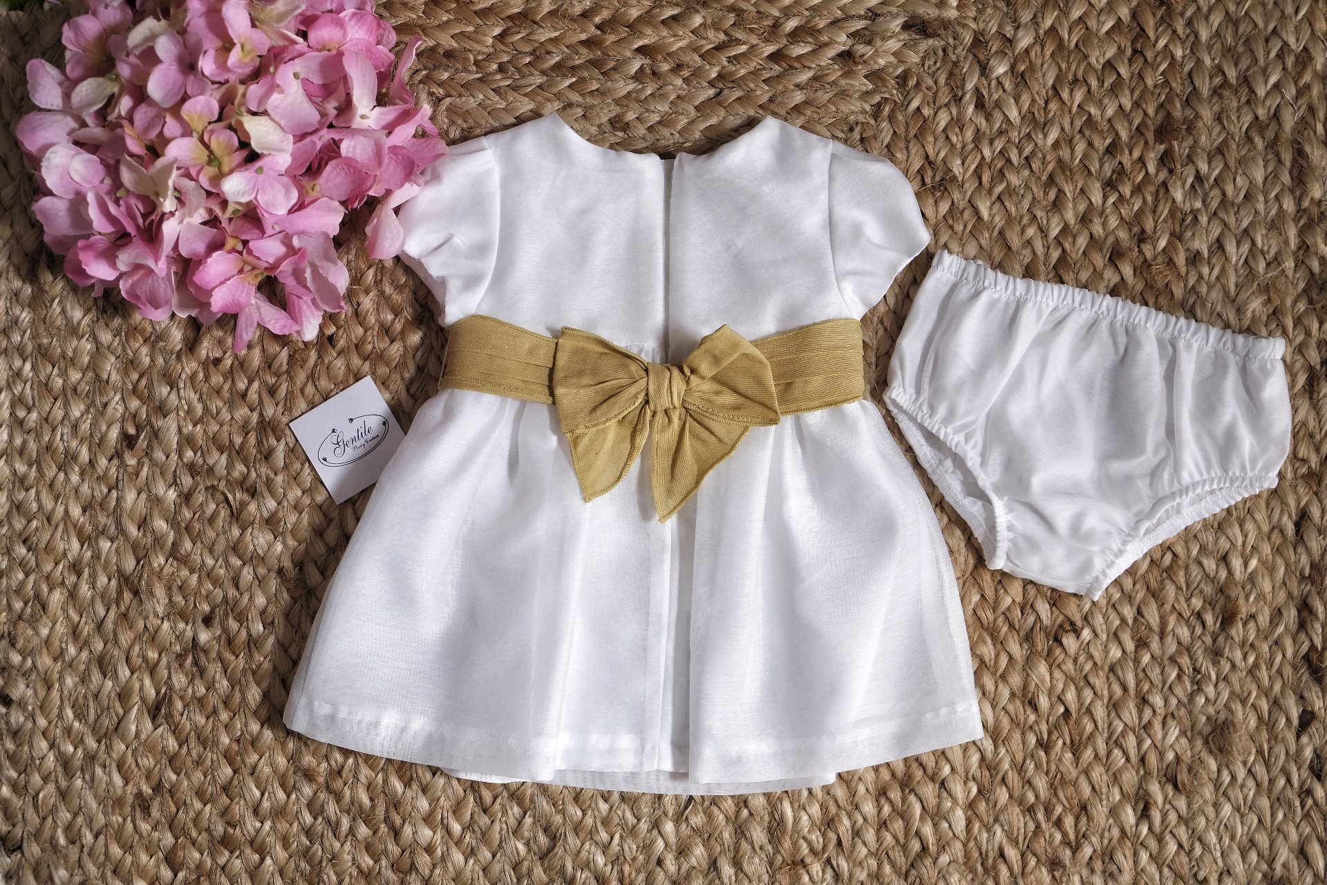 Abito elegante con cintura e culotte Bianco Mayoral