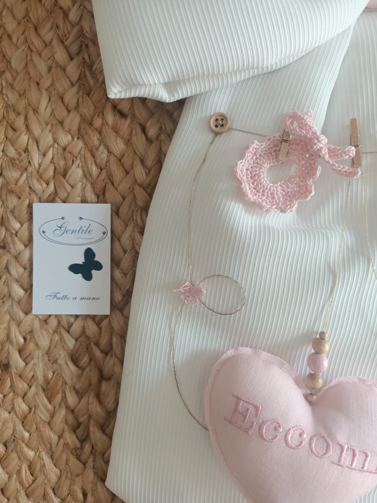 Fiocco nascita panni stesi art. 18S Gentile Baby Couture