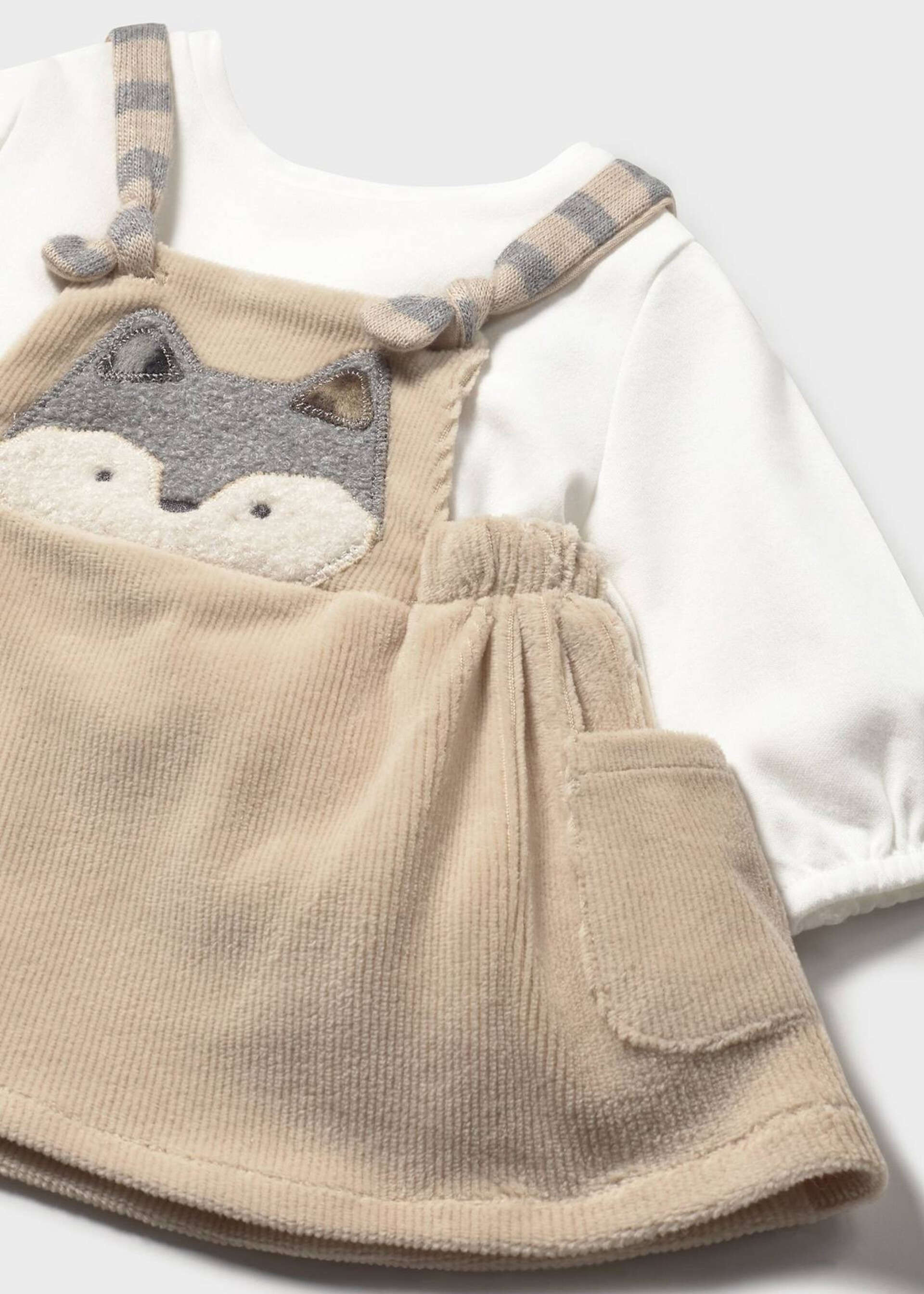 Vestito in caldo cotone con salopette integrata Mayoral
