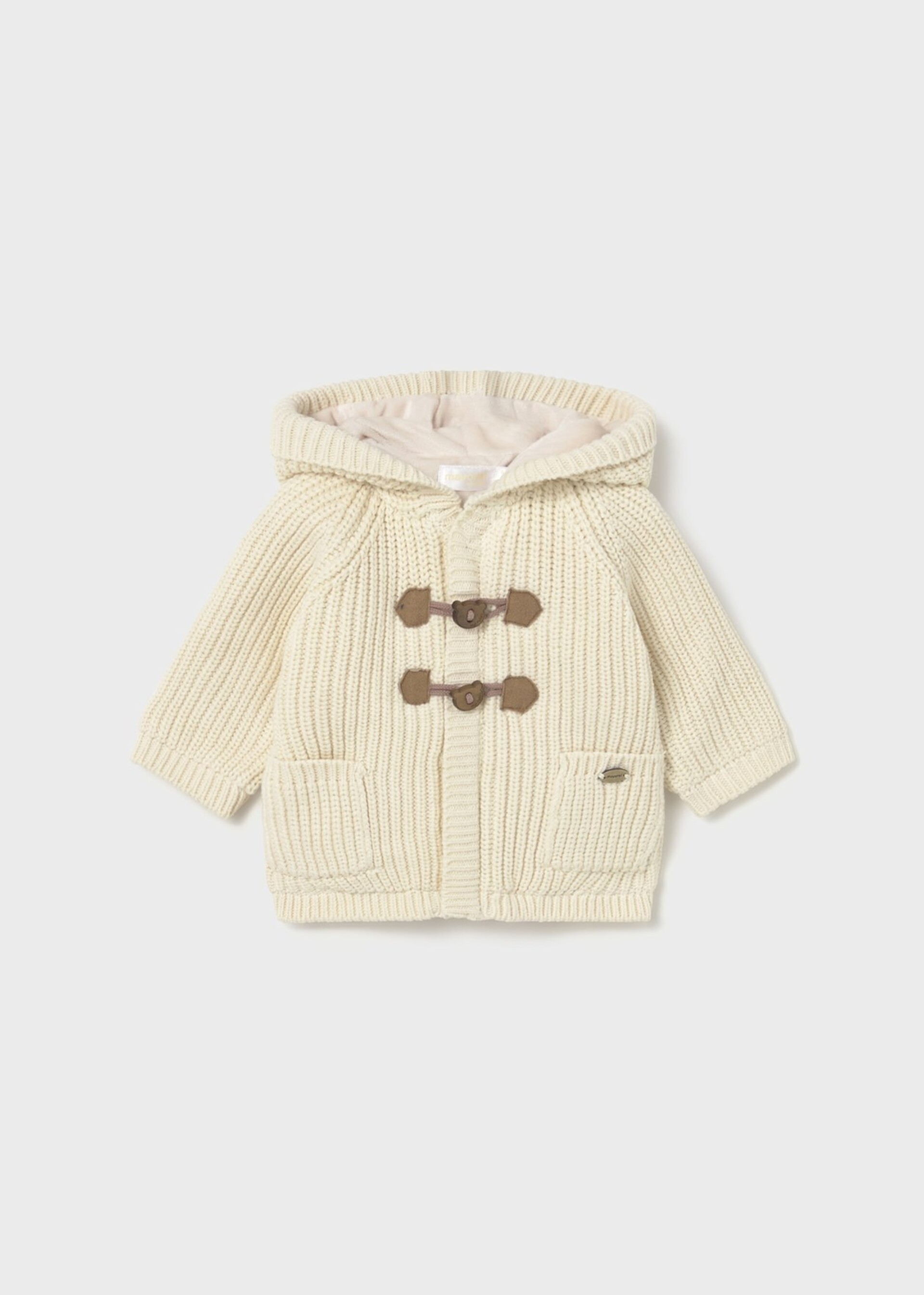 Cardigan neonato con pellicciotto interno Panna Mayoral