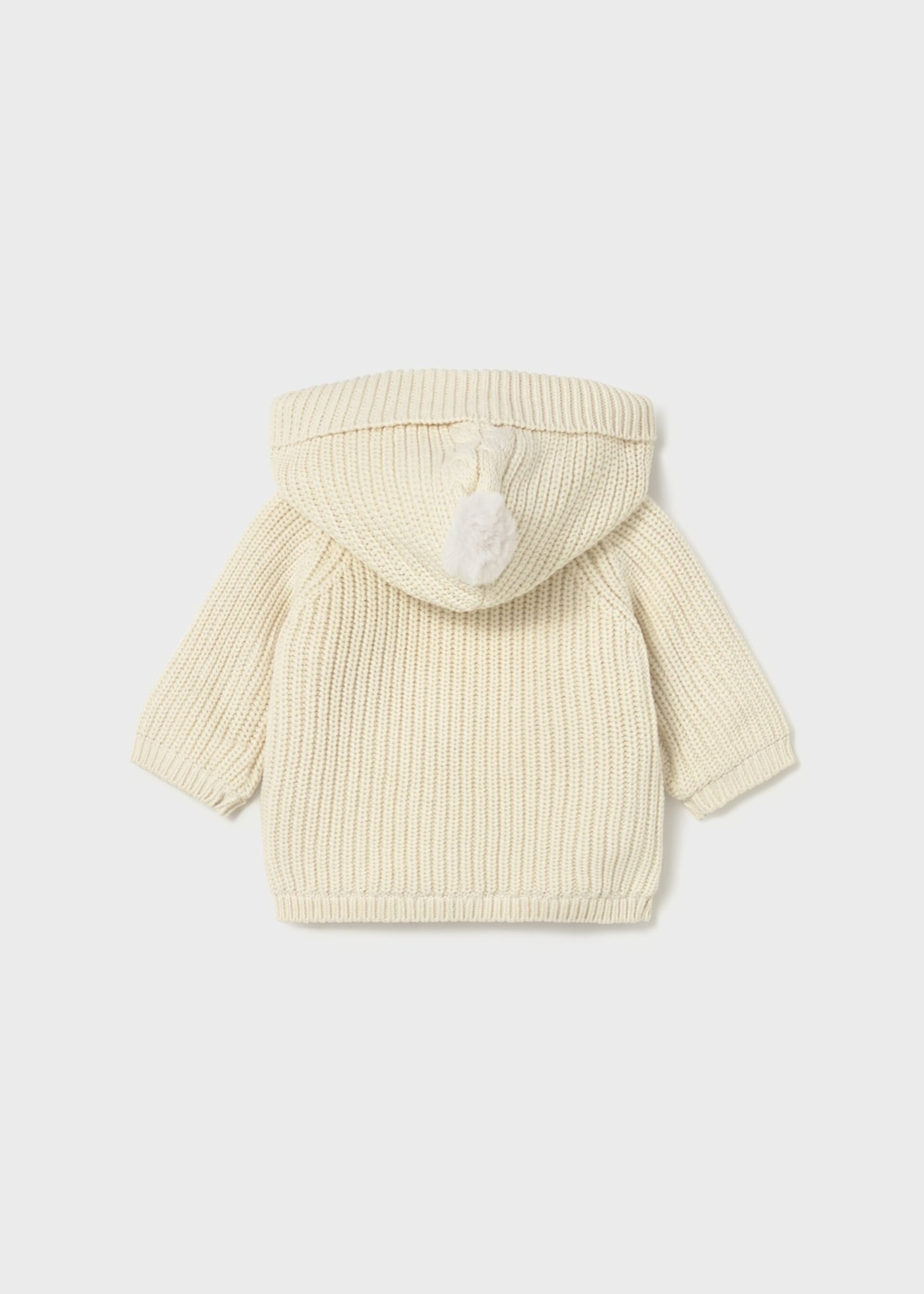 Cardigan neonato con pellicciotto interno Panna Mayoral