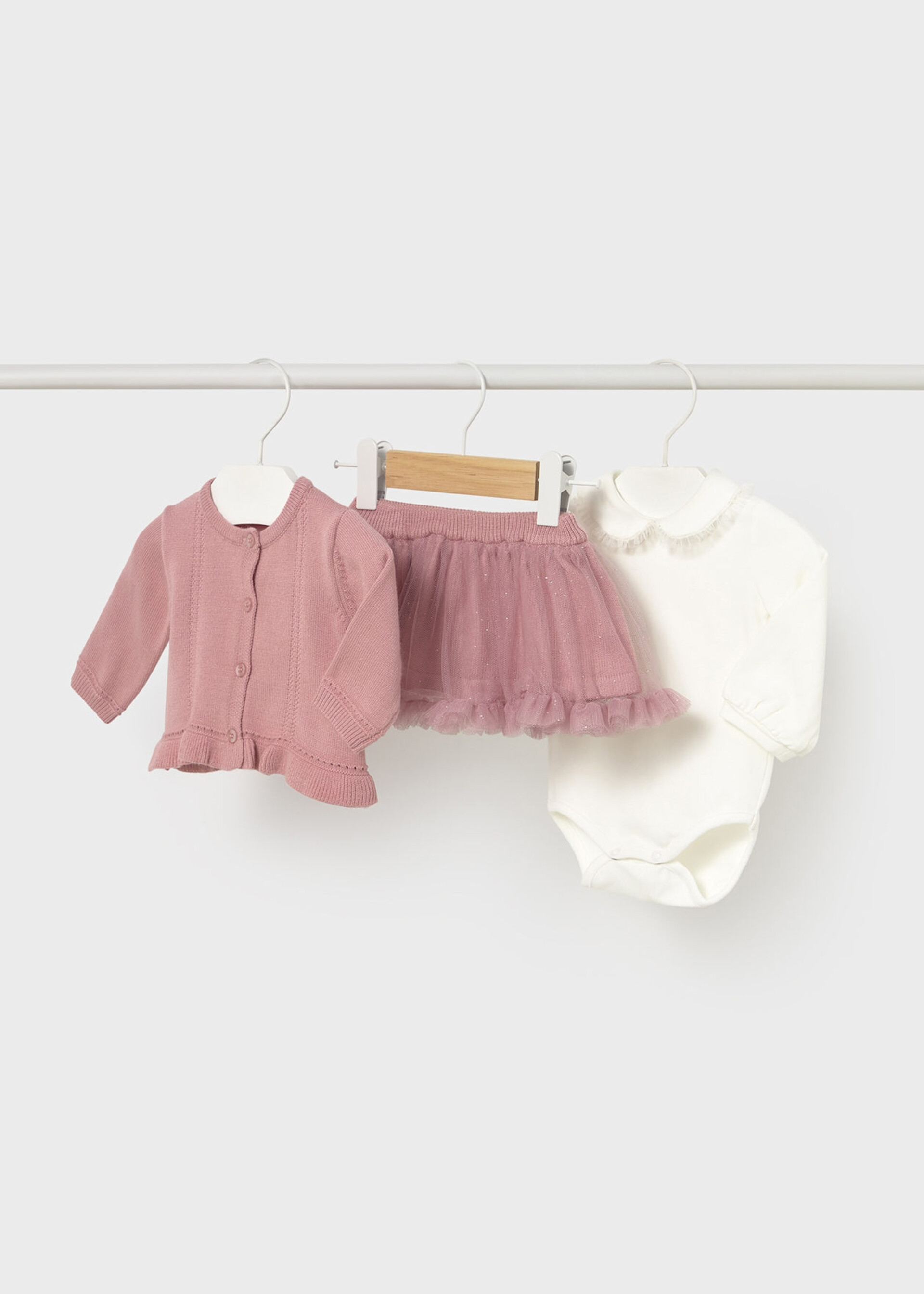 Completo 3 pezzi in caldo cotone Rosa Mayoral