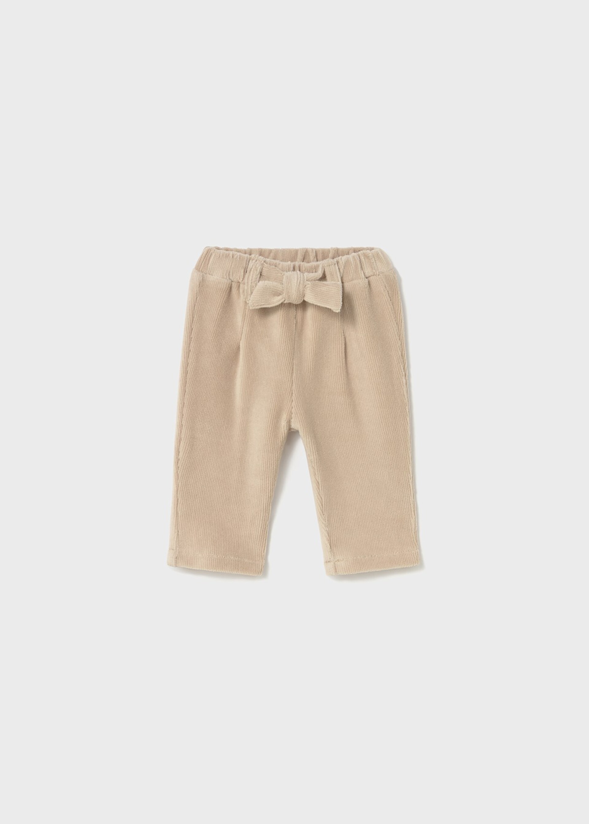 Pantalone in velluto neonata Panna Mayoral