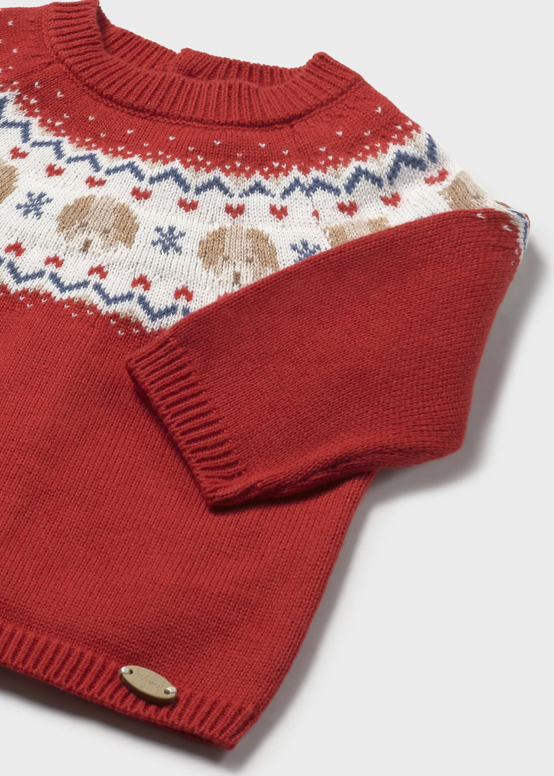 Maglione neonato in caldo cotone Rosso Mayoral