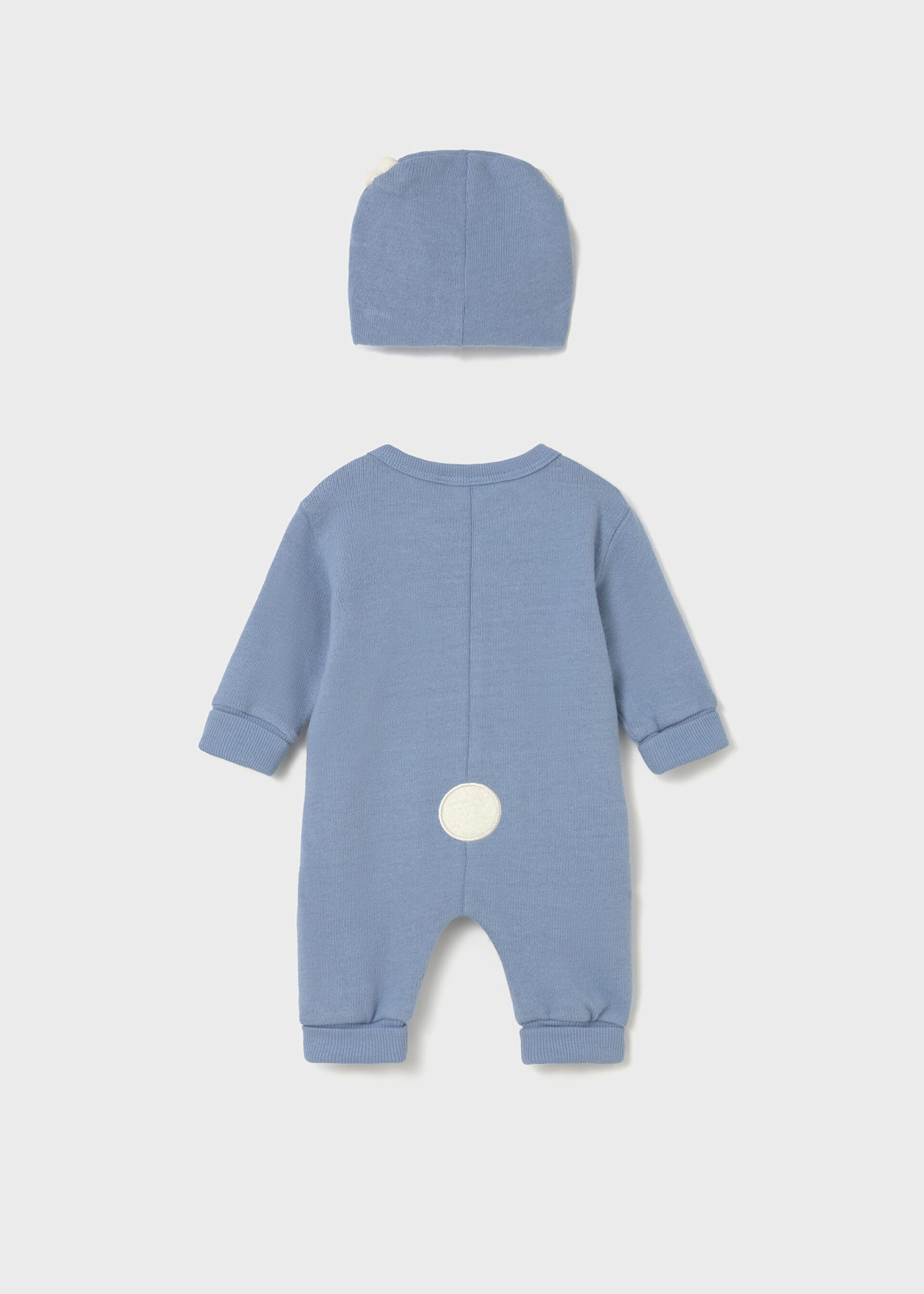 Tutina con cappellino in caldo cotone Azzurro / Panna Mayoral