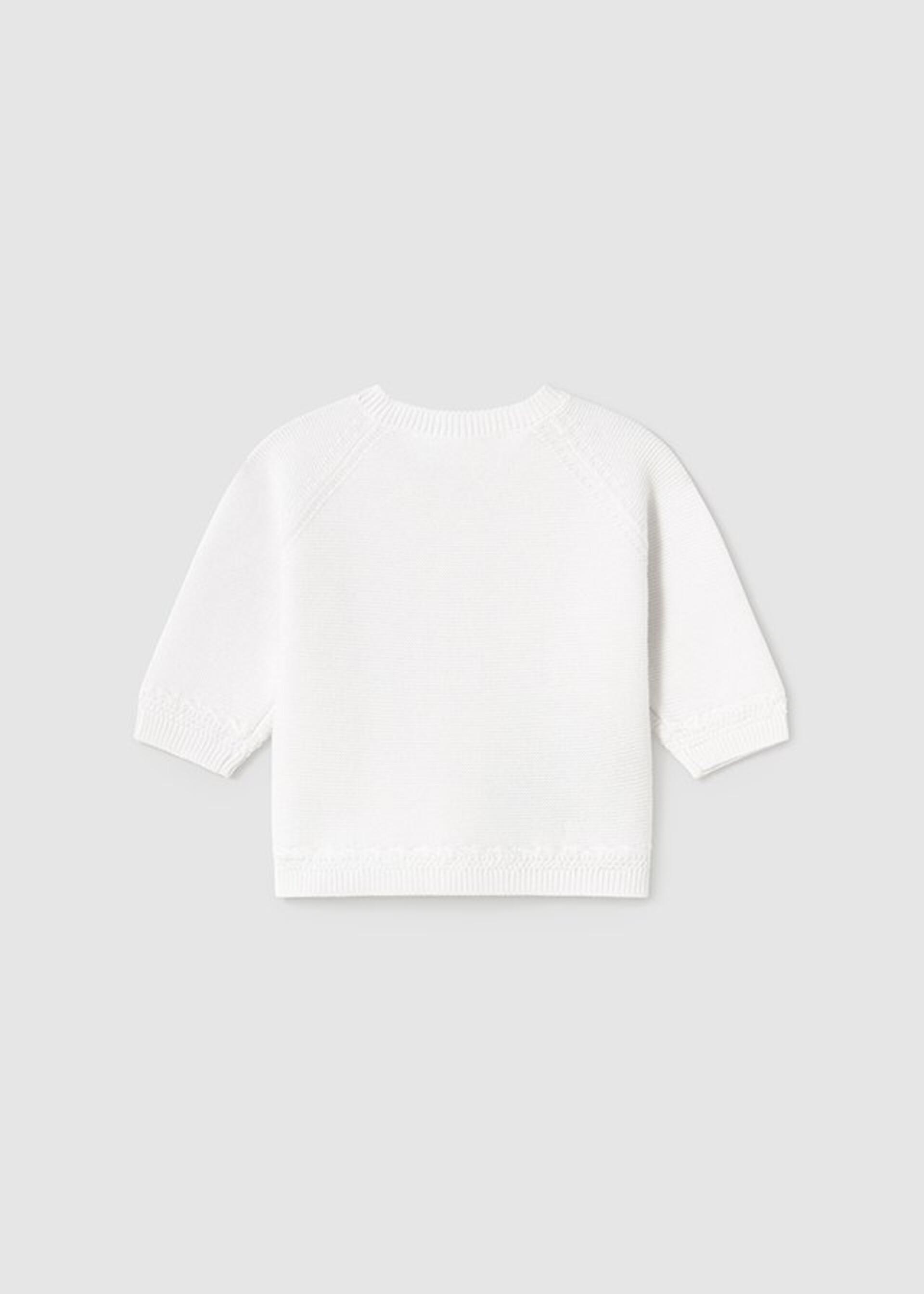 Cardigan neonato in puro cotone Bianco Mayoral