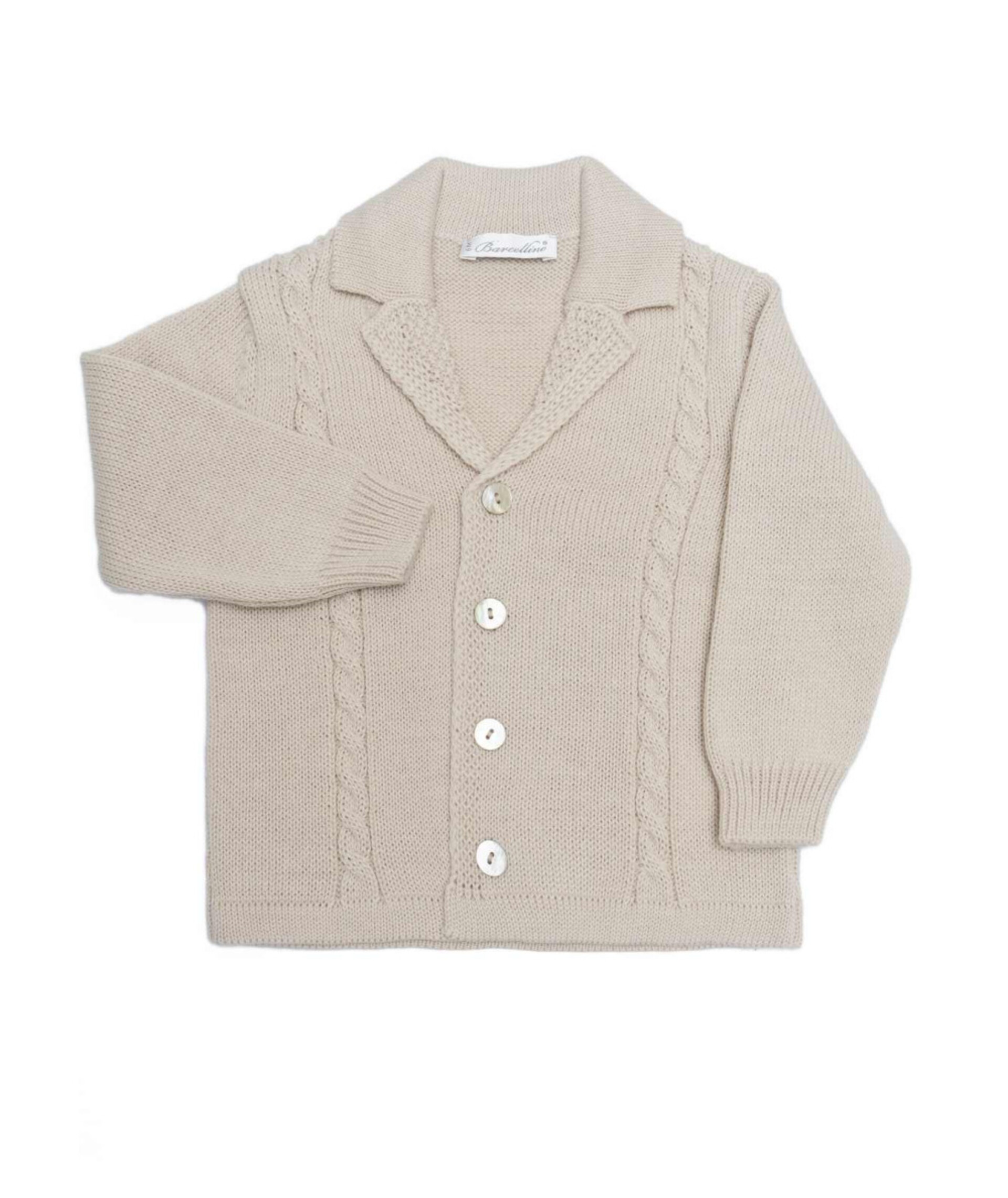 Cardigan in misto lana Beige Barcellino