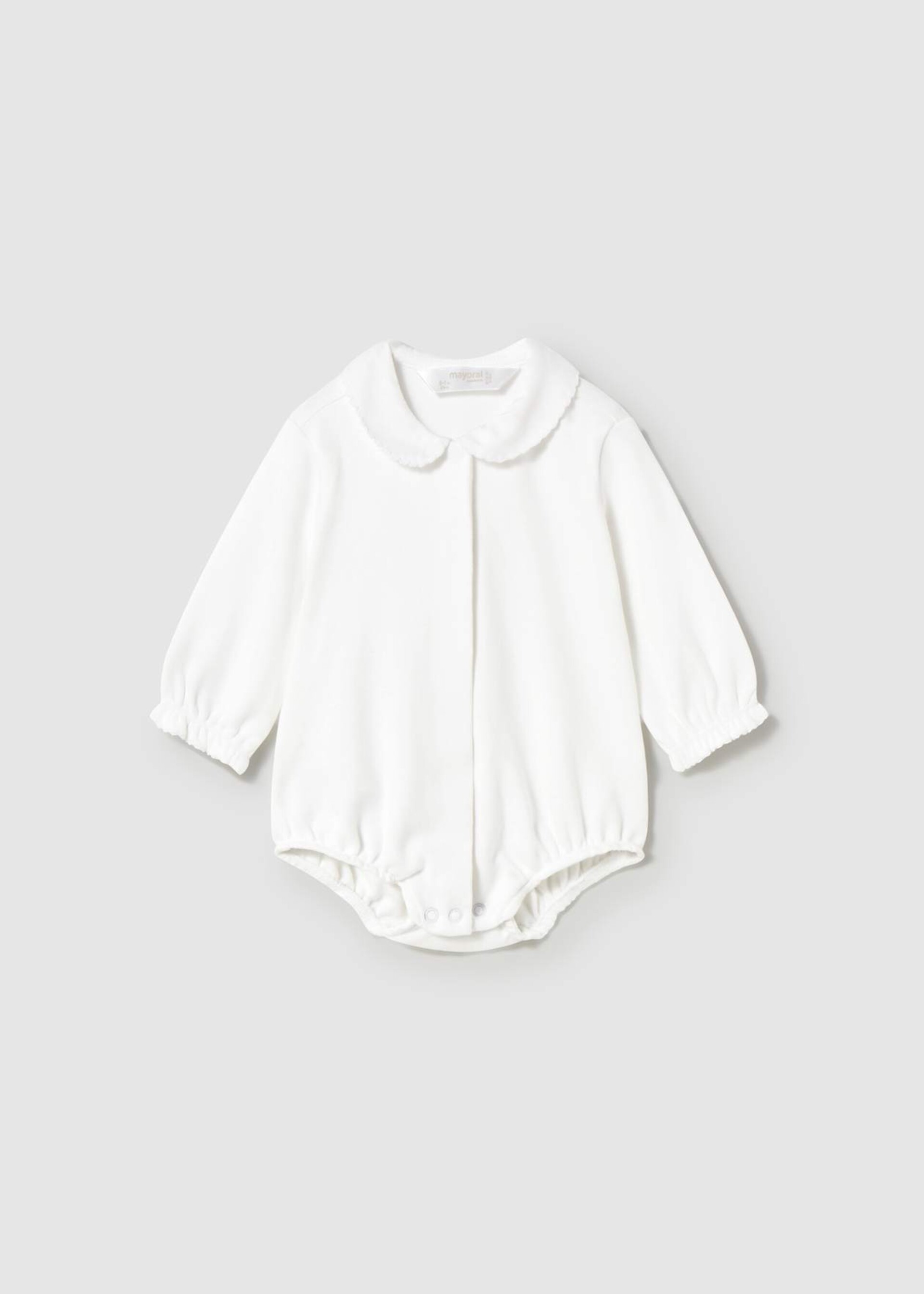 Body con colletto in caldo cotone Bianco Mayoral