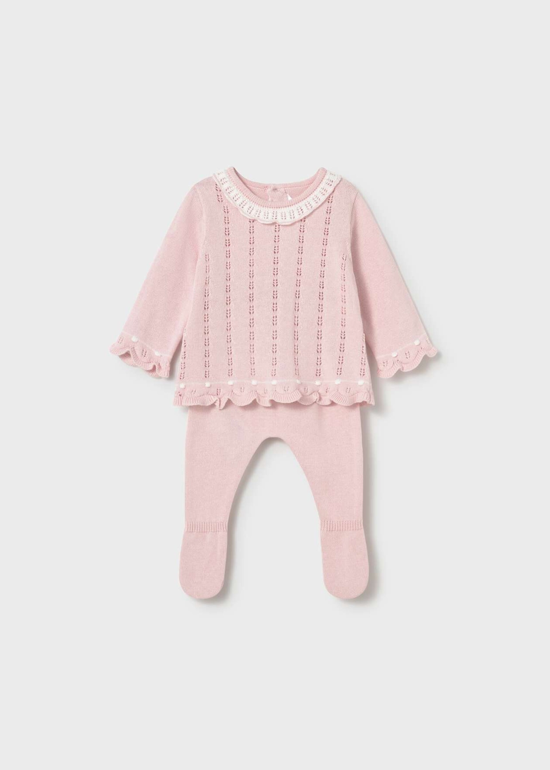 Completo 2 pezzi in filo di puro cotone Rosa Mayoral