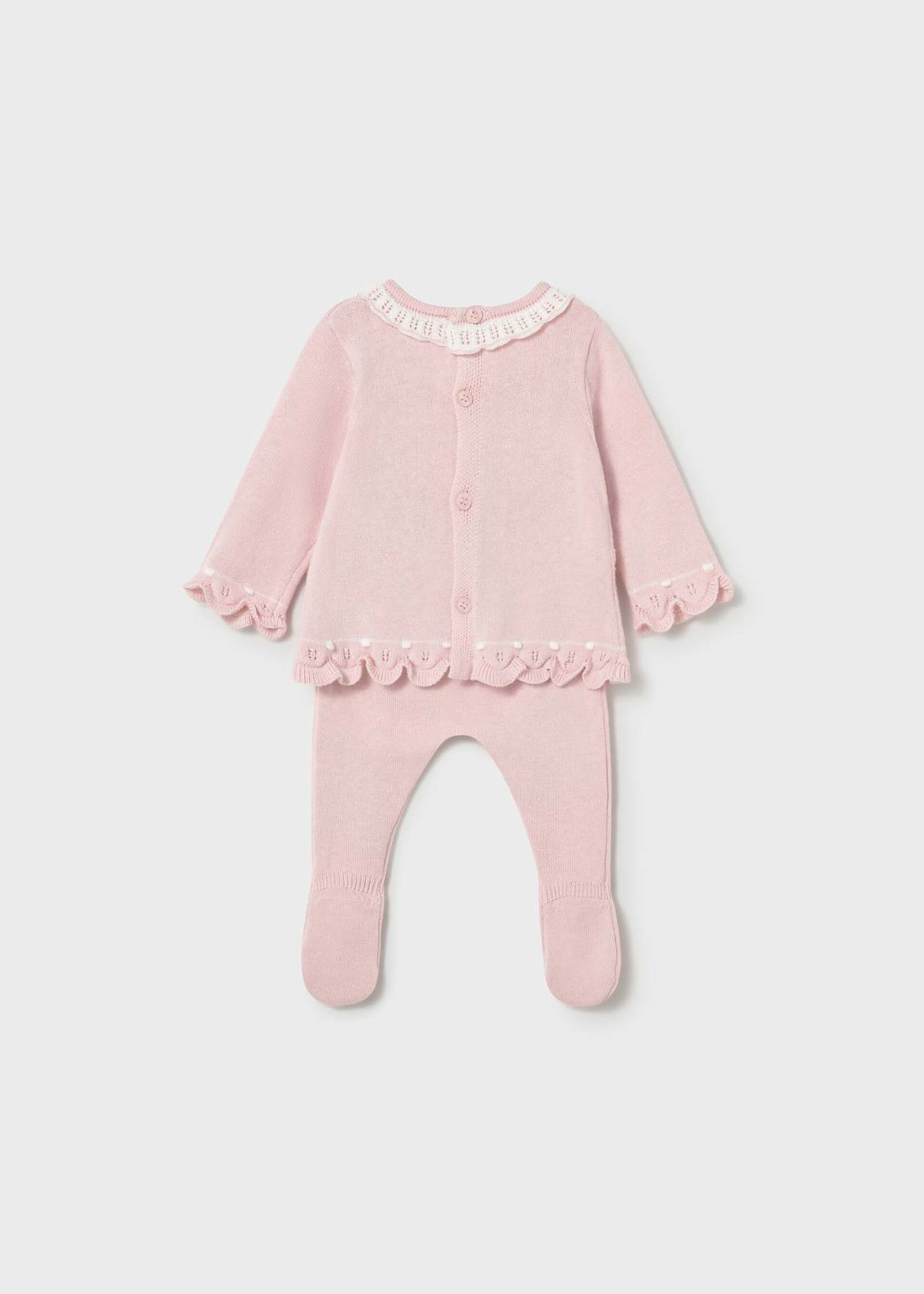 Completo 2 pezzi in filo di puro cotone Rosa Mayoral